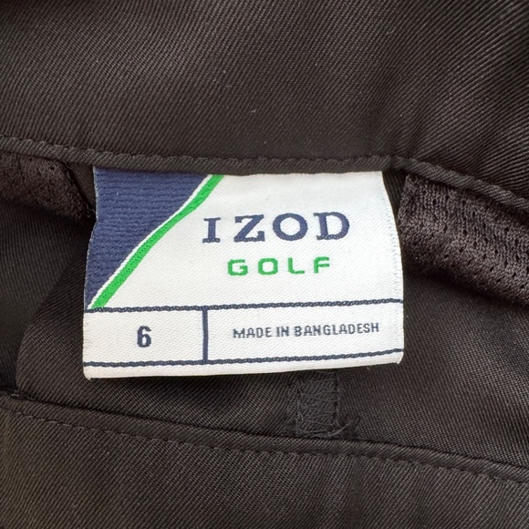 IZOD Golf Women's 6 Lightweight Performance Golf Pants Black Outdoor Active - Picture 6 of 14